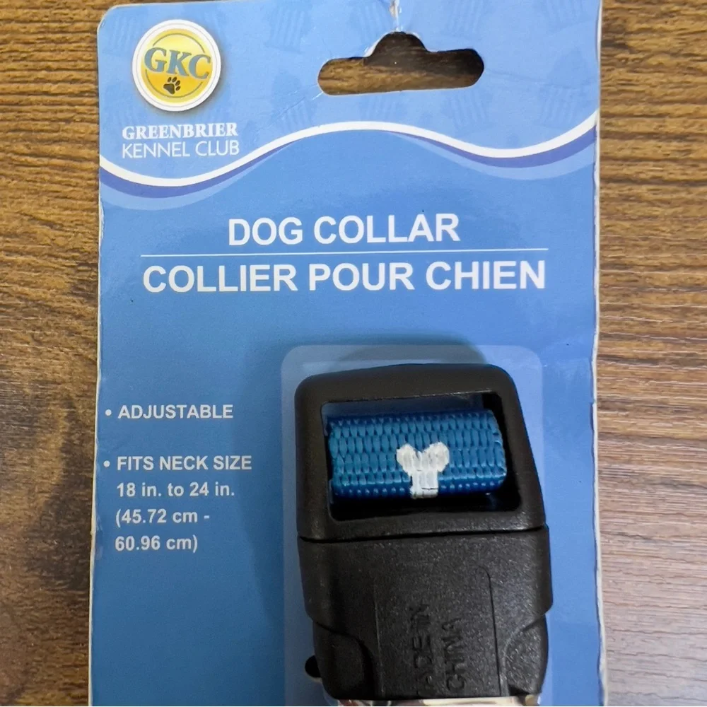 Greenbrier Kennel Club Dog Collar “Adjustable” Fits Neck Size 18”-24”